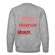Load image into Gallery viewer, STOP FEEDING THE WOKEDILE! - Two-Sided Printing on Men’s Premium Sweatshirt - heather gray