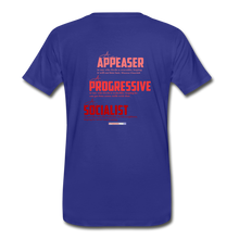 Load image into Gallery viewer, STOP FEEDING THE WOKEDILE! - Two-Sided Printing on Men's Premium T-Shirt - royal blue