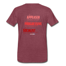 Load image into Gallery viewer, STOP FEEDING THE WOKEDILE! - Two-Sided Printing on Men's Premium T-Shirt - heather burgundy