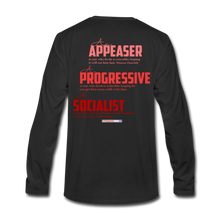 Load image into Gallery viewer, STOP FEEDING THE WOKEDILE! - Two-Sided Printing on Men's Premium Long Sleeve Shirt - black