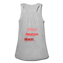 Load image into Gallery viewer, STOP FEEDING  THE WOKEDILE! - Two-Sided Printing on Women's Flowy Tank Top by Bella - heather gray