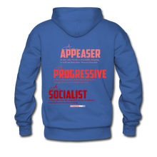 Load image into Gallery viewer, STOP FEEDING THE WOKEDILE! - Two-Sided Printing on Men’s Premium Hoodie - royalblue