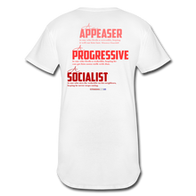 Load image into Gallery viewer, STOP FEEDING THE WOKEDILE! - Two-Sided Printing on Men’s Long Body Urban Tee - white