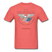 Load image into Gallery viewer, MEMORIAL DAY - Unisex ComfortWash Garment Dyed T-Shirt - coral
