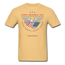 Load image into Gallery viewer, MEMORIAL DAY - Unisex ComfortWash Garment Dyed T-Shirt - light yellow
