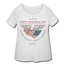 Load image into Gallery viewer, MEMORIAL DAY - Women’s Curvy T-Shirt - white