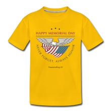 Load image into Gallery viewer, MEMORIAL DAY - Kids' Premium T-Shirt - sun yellow