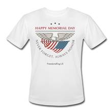 Load image into Gallery viewer, MEMORIAL DAY - Men’s Moisture Wicking Performance T-Shirt - white