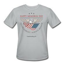 Load image into Gallery viewer, MEMORIAL DAY - Men’s Moisture Wicking Performance T-Shirt - silver