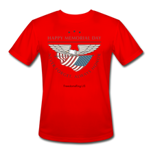 Load image into Gallery viewer, MEMORIAL DAY - Men’s Moisture Wicking Performance T-Shirt - red