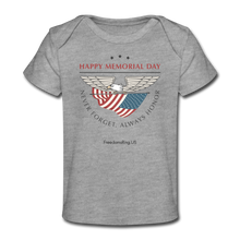 Load image into Gallery viewer, MEMORIAL DAY - Organic Baby T-Shirt - heather gray