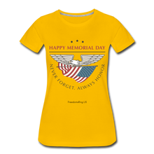 Load image into Gallery viewer, MEMORIAL DAY - Women’s Premium T-Shirt - sun yellow