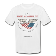 Load image into Gallery viewer, MEMORIAL DAY - Kids' Moisture Wicking Performance T-Shirt - white