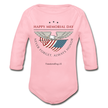 Load image into Gallery viewer, MEMORIAL DAY - Organic Long Sleeve Baby Bodysuit - light pink