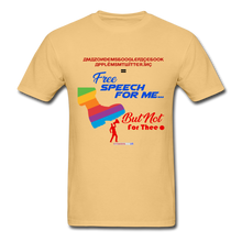 Load image into Gallery viewer, FREE SPEECH FOR ME, BUT NOT FOR THEE - Unisex ComfortWash Garment Dyed T-Shirt - light yellow
