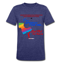 Load image into Gallery viewer, FREE SPEECH FOR ME, BUT NOT FOR THEE - Unisex Tri-Blend T-Shirt - heather indigo