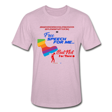 Load image into Gallery viewer, FREE SPEECH FOR ME, BUT NOT FOR THEE - Unisex Heather Prism T-Shirt - heather prism lilac