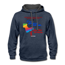 Load image into Gallery viewer, FREE SPEECH FOR ME, BUT NOT FOR THEE - Contrast Hoodie - indigo heather/asphalt