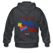 Load image into Gallery viewer, FREE SPEECH FOR ME, BUT NOT FOR THEE - Gildan Heavy Blend Adult Zip Hoodie - deep heather