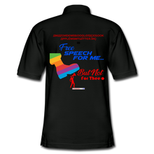 Load image into Gallery viewer, FREE SPEECH FOR ME, BUT NOT FOR THEE - Men's Pique Polo Shirt - black