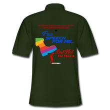 Load image into Gallery viewer, FREE SPEECH FOR ME, BUT NOT FOR THEE - Men's Pique Polo Shirt - forest green