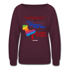 Load image into Gallery viewer, FREE SPEECH FOR ME, BUT NOT FOR THEE - Women’s Crewneck Sweatshirt - plum