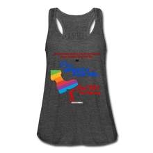 Load image into Gallery viewer, FREE SPEECH FOR ME, BUT NOT FOR THEE - Women's Flowy Tank Top by Bella - deep heather