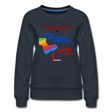 Load image into Gallery viewer, FREE SPEECH FOR ME, BUT NOT FOR THEE - Women’s Premium Sweatshirt - navy