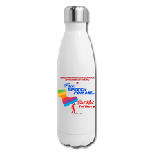 Load image into Gallery viewer, FREE SPEECH FOR ME, BUT NOT FOR THEE - Insulated Stainless Steel Water Bottle - white
