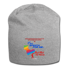 Load image into Gallery viewer, FREE SPEECH FOR ME, BUT NOT FOR THEE - Jersey Beanie - heather gray