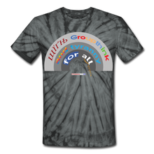 Load image into Gallery viewer, GROUPTHINK RAINBOW - Unisex Tie Dye T-Shirt - spider black
