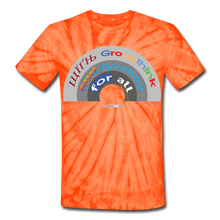 Load image into Gallery viewer, GROUPTHINK RAINBOW - Unisex Tie Dye T-Shirt - spider orange