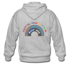 Load image into Gallery viewer, GROUPTHINK RAINBOW - Gildan Heavy Blend Adult Zip Hoodie - heather gray