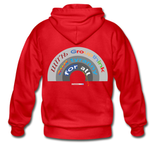 Load image into Gallery viewer, GROUPTHINK RAINBOW - Gildan Heavy Blend Adult Zip Hoodie - red