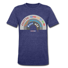Load image into Gallery viewer, GROUPTHINK RAINBOW - Unisex Tri-Blend T-Shirt - heather indigo