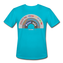 Load image into Gallery viewer, GROUPTHINK RAINBOW - Men’s Moisture Wicking Performance T-Shirt - turquoise
