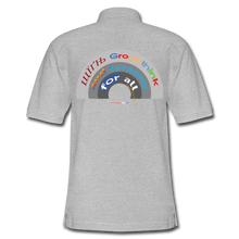 Load image into Gallery viewer, GROUPTHINK RAINBOW - Men's Pique Polo Shirt - heather gray