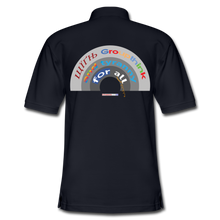Load image into Gallery viewer, GROUPTHINK RAINBOW - Men's Pique Polo Shirt - midnight navy