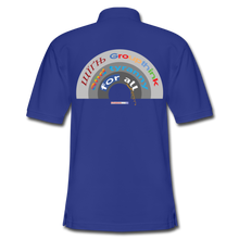Load image into Gallery viewer, GROUPTHINK RAINBOW - Men's Pique Polo Shirt - royal blue