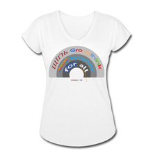 Load image into Gallery viewer, GROUPTHINK RAINBOW - Women's Tri-Blend V-Neck T-Shirt - white