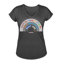 Load image into Gallery viewer, GROUPTHINK RAINBOW - Women's Tri-Blend V-Neck T-Shirt - deep heather