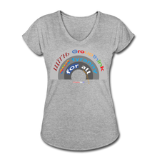Load image into Gallery viewer, GROUPTHINK RAINBOW - Women's Tri-Blend V-Neck T-Shirt - heather gray
