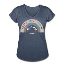 Load image into Gallery viewer, GROUPTHINK RAINBOW - Women's Tri-Blend V-Neck T-Shirt - navy heather