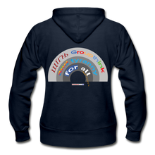 Load image into Gallery viewer, GROUPTHINK RAINBOW - Gildan Heavy Blend Women's Zip Hoodie - navy