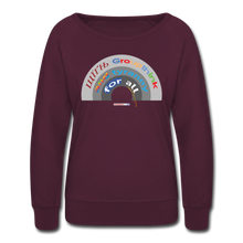 Load image into Gallery viewer, GROUPTHINK RAINBOW - Women’s Crewneck Sweatshirt - plum