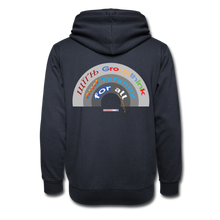 Load image into Gallery viewer, GROUPTHINK RAINBOW - Shawl Collar Hoodie - navy
