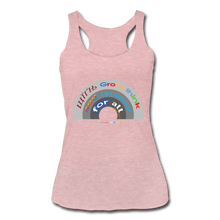 Load image into Gallery viewer, GROUPTHINK RAINBOW - Women’s Tri-Blend Racerback Tank - heather dusty rose