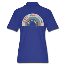 Load image into Gallery viewer, GROUPTHINK RAINBOW - Women's Pique Polo Shirt - royal blue