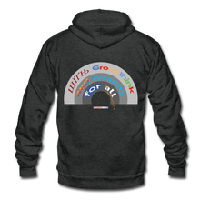 Load image into Gallery viewer, GROUPTHINK RAINBOW - Unisex Fleece Zip Hoodie - charcoal gray