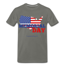 Load image into Gallery viewer, MEMORIAL DAY US FLAG - Men's Premium T-Shirt - asphalt gray